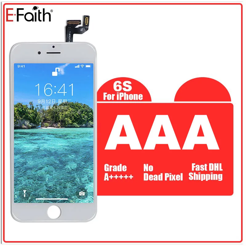 AAA 6S White Горячая E-Faith10PCS/лот 4,7 дюймов ЖК-дисплей для iPhone 6S 7G 8G ЖК-экран с 3D сенсорным дигитайзером Замена DHL - Цвет: AAA 6S White