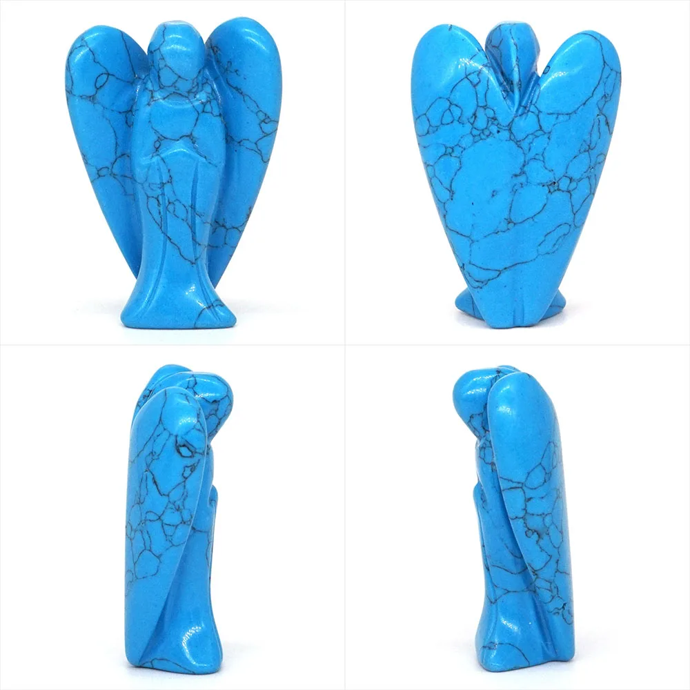 2 дюйма фигурка ангела натуральный драгоценный камень резной кристалл