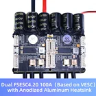 Электронный контроллер скорости для радиоуправляемой лодки Dual FSESC4.20 100A (на базе VESC 4,20) с анодированным алюминиевым радиатором Flipsky