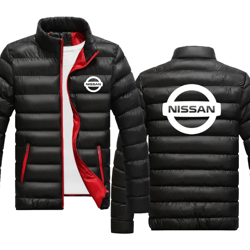 

Winter Men's Zip pullover Nissan Car Logo Print high quality cotton Solid color trend Collocation Thicken Keep warm Men's jacket