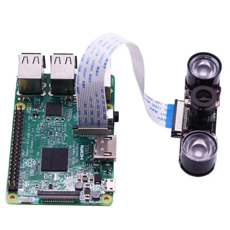 Модуль камеры ночного видения Raspberry Pi 5MP Pixel 1080P камера с фонариком для 4B/3B + Датчик