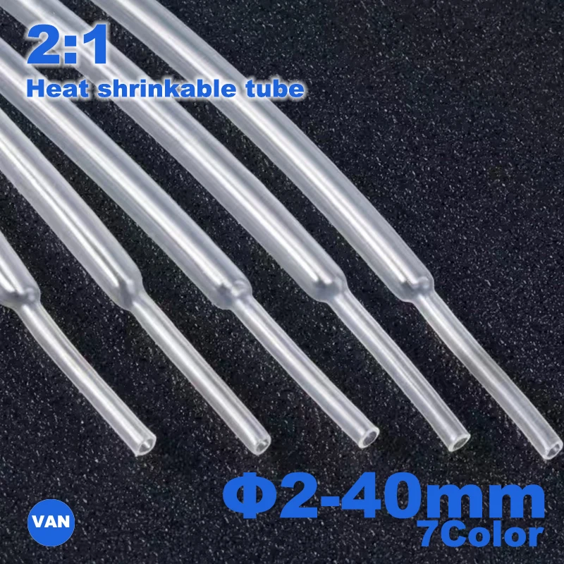

Heat Shrink tube 1 Meter 2:1 color 2-40mm Diameter Heatshrink Tubing Wire Connector Wrap Wire Repair Tube Cable Sleeve