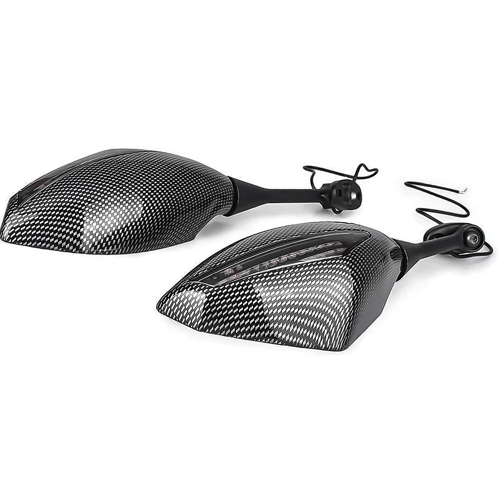 

LED Turn Signal Light Rear View Mirrors For Honda CBR600RR 2003-2008 CBR1000RR 2004-2008 (Carbon)