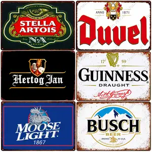 Нидерланды, Бельгия, пиво, винтажная металлическая жестяная вывеска, домашний бар, клуб, декоративная табличка, человек, пещера, плакаты, ирландский виски, Настенный декор N380