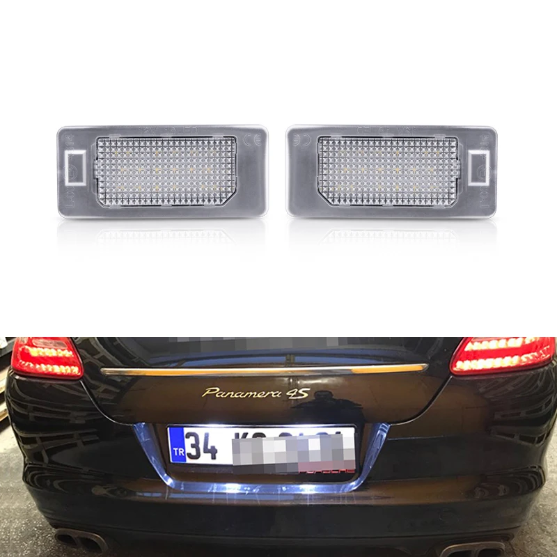 Замена OEM #7PP943021 CANbus Led номерной знак для Porsche Panamera 970 2010 2016|Сигнальная лампа| |