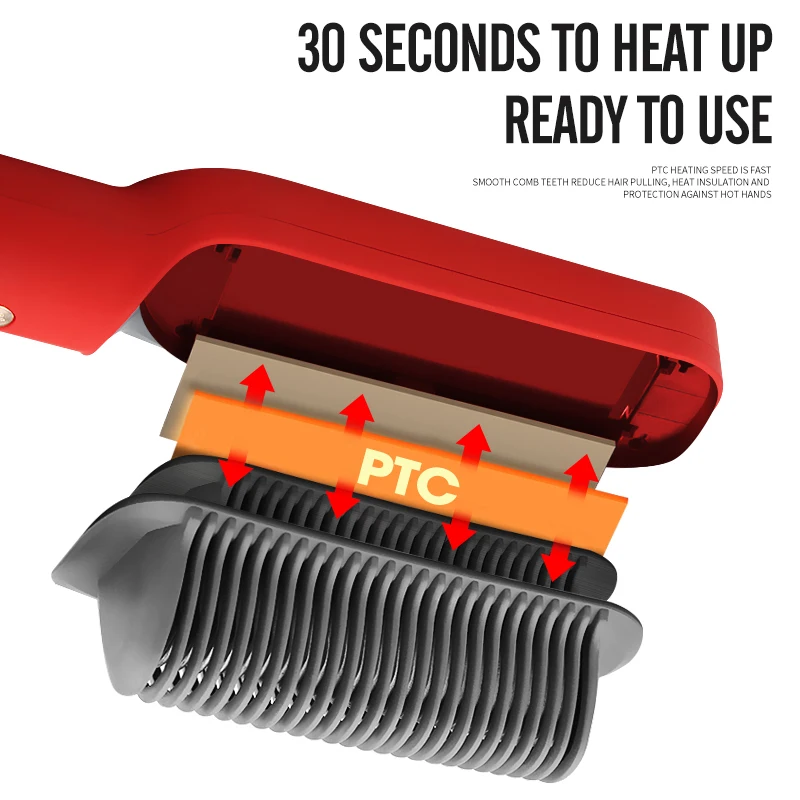 

Straightening Heating Combs Hair Straightener Tourmaline Ceramic Hair Curler Brush Hair Comb Straighteners Curling Hair Iron Men