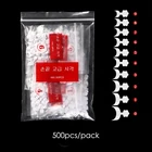 500 шт. короткие накладные ногти, белые полукрышки, Типсы для ногтей, французский акрил, домашний дизайн ногтей сделай сам, 10 размеров, форма полумесяца, инструмент для маникюрного салона