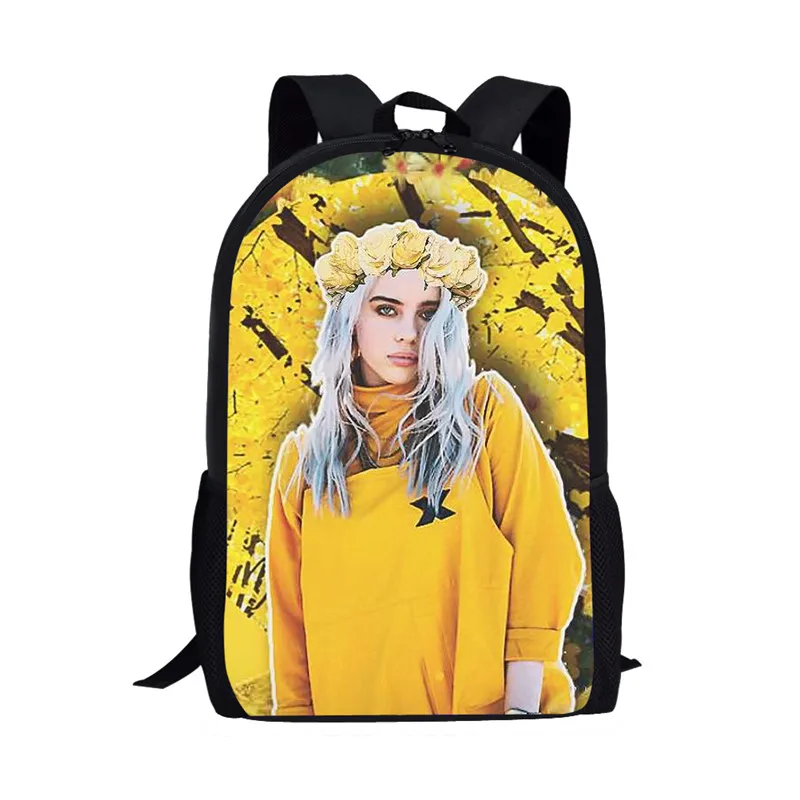 THIKIN 3D школьные сумки Billie Eilish рюкзаки для детей женские хип-хоп школьный рюкзак для подростков девочек рюкзак детские рюкзаки Mochila - Цвет: as picture
