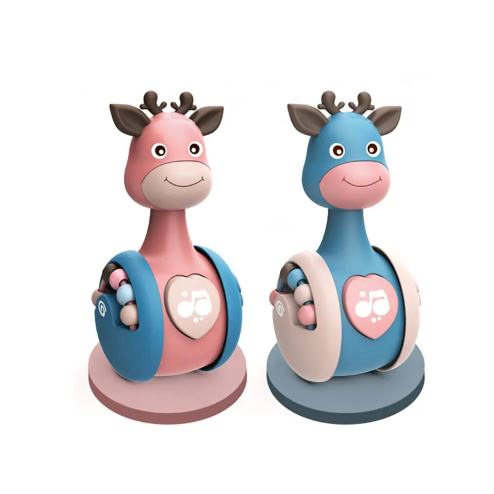 

Sliding Deer Tumbler Baby Rattle Education Toys For 0-12 Months Newborn Teether Rattle Infant Hand Bell Mobile Stroller Toy Gift