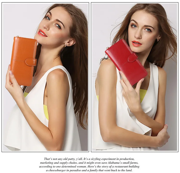 Новинка 2020 Роскошный дизайнерский женский длинный клатч кошелек из вощеной ПУ