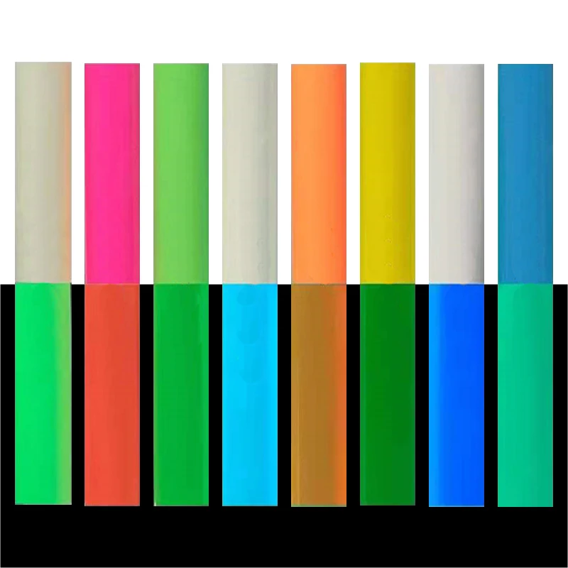 Бесплатная доставка 1 лист светящегося теплопередачи винила в темноте