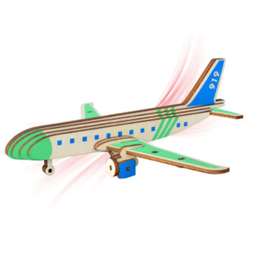 DIY Airliner COMAC C919 деревянная игрушка лазерная резка самолет настольное украшение