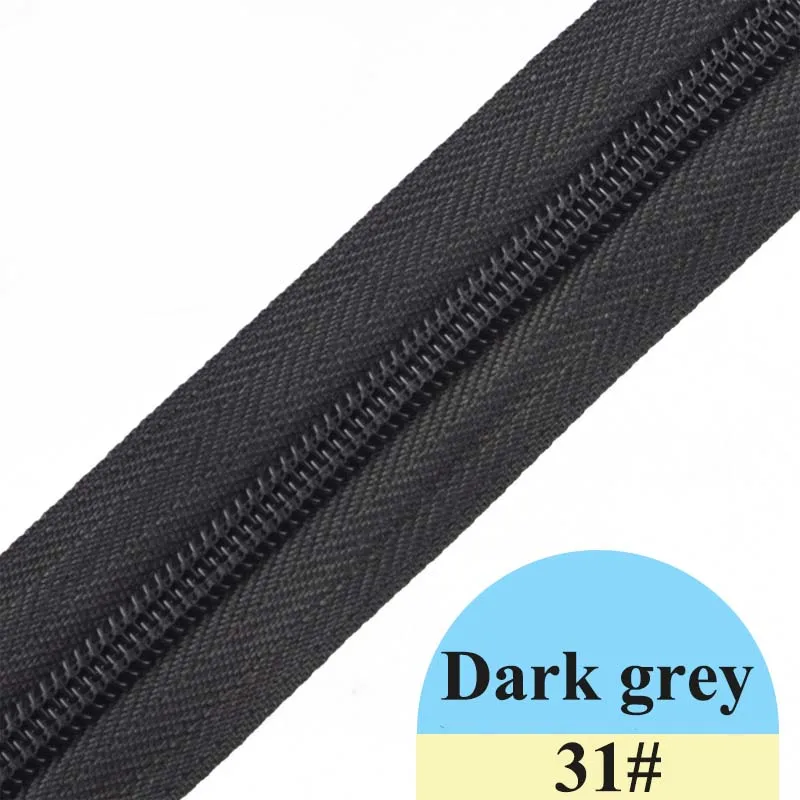 Dark grey Meetee 5# разъемная застежка-молния 5/10 метров застежка-молния нейлона+ тянуть ползунки для домашняя Текстильная одежда Чемодан сумки Стёганое одеяло чехол на молнии Швейные аксессуары AP672 - Цвет: Dark grey
