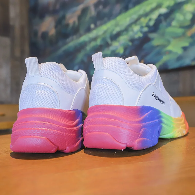 

2020 Colorful White Sneakers Women Casual Shoes Spring Autumn Platform Shoes Women Sneakers Trainers Basket Femme Tenis Feminino