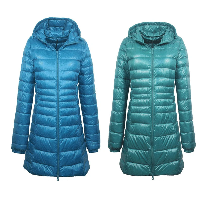 Модные Длинные пуховики с капюшоном теплая Женская куртка большого размера