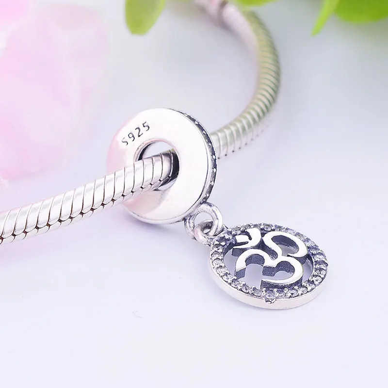 Кулон из серебра 925 пробы с цирконием в виде символа любви|Бусины| |