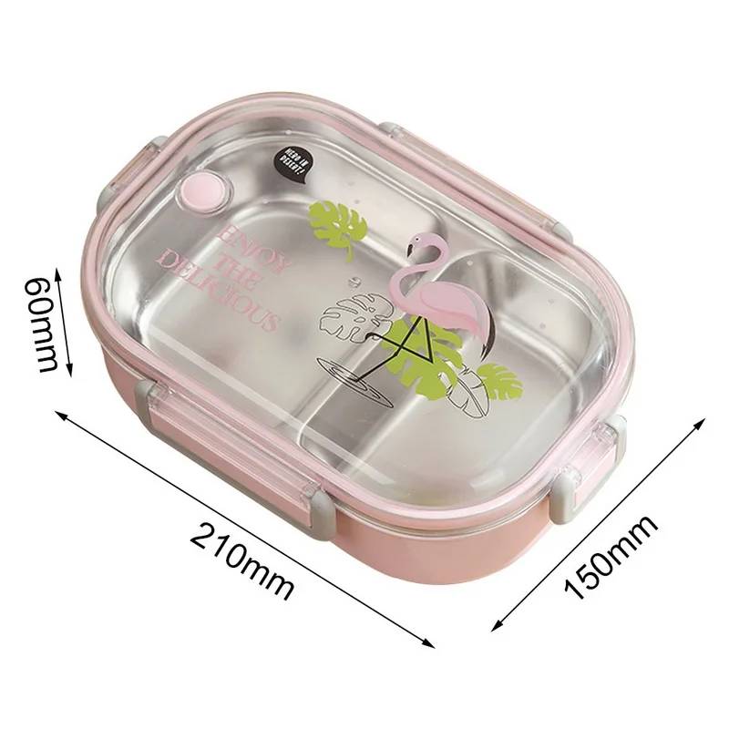 Пищевой контейнер Портативный Ланч-бокс из нержавеющей стали Bento Box герметичный с