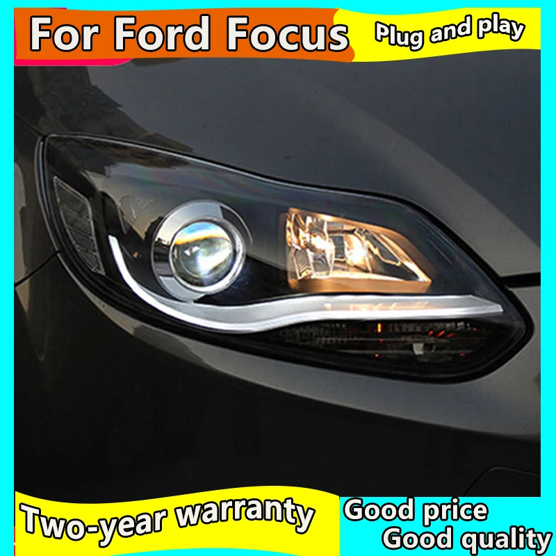 

Car Styling for 2012-2014 Ford Focus LED Headlights New Focus3 DRL Lens Double Beam H7 HID Xenon bi xenon lens