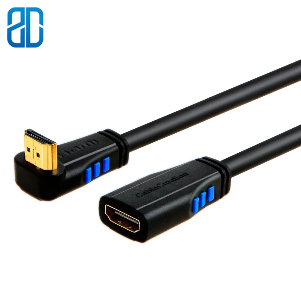 Удлинительный кабель HDMI 2 0 с углом вверх 270 градусов 4K(60 Гц) Папа мама 3D видео Ethernet