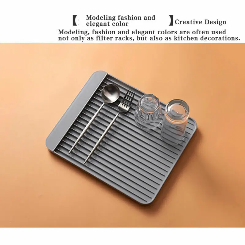 Новейший Пластик панели сушилка для посуды поддон большой Кухня над раковиной