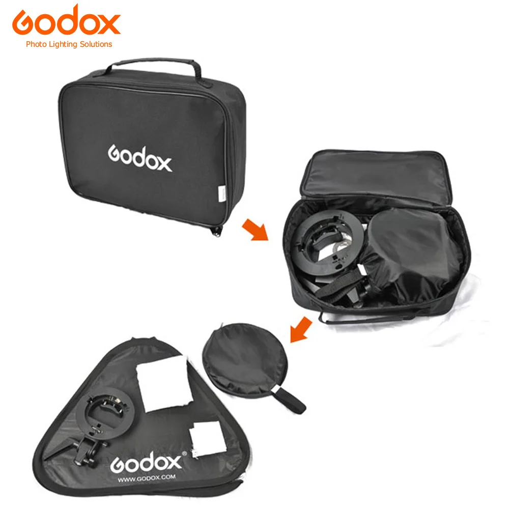 Софтбокс GODOX 40x4 0/50x5 0/60x6 0/80х80 см с кронштейном типа S стабильный держатель для