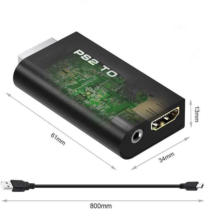 Адаптер-преобразователь для аудио и видео HDV-G300 PS2 в HDMI-совместимый/480p/576i с