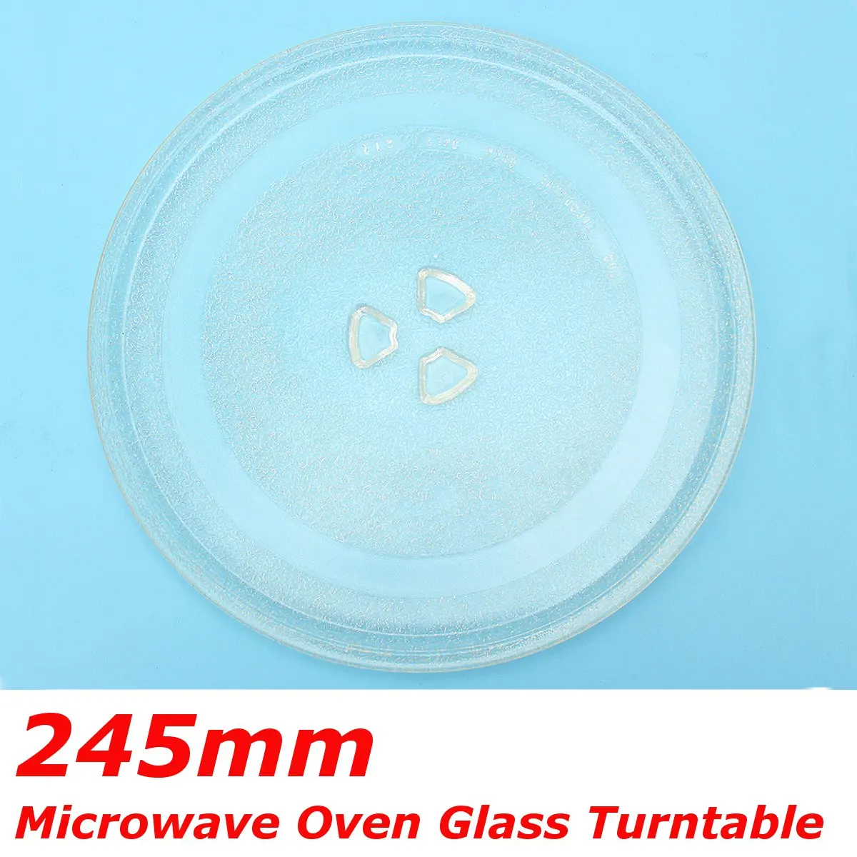 

245mm Microwave Oven Glass Disc Tray Turntable Y type bottom Flat Pallet Plates for Midea and other Thicken
