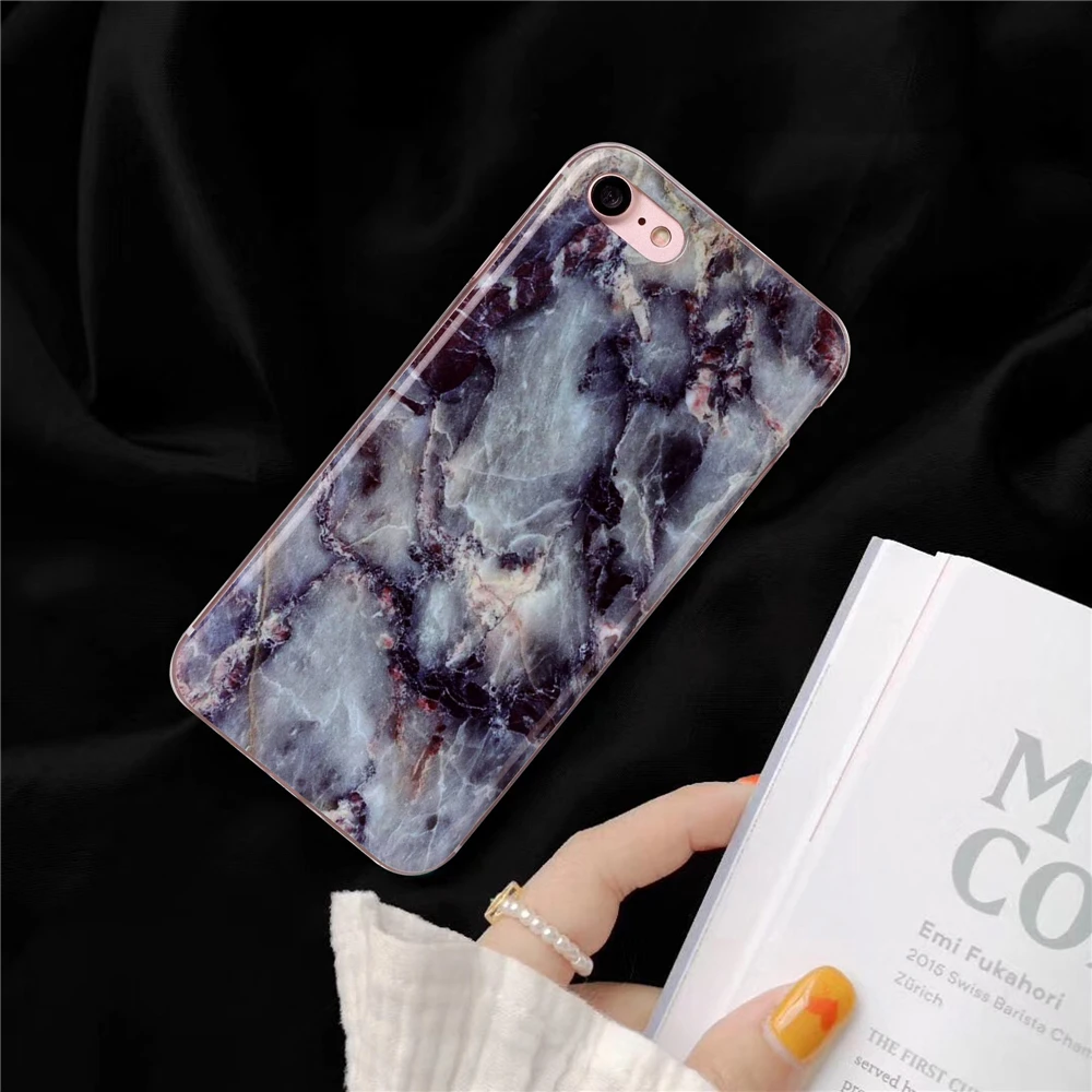 Винтажный мраморный чехол для iPhone X XR XS Max 7 8 Plus Мягкие силиконовые чехлы из ТПУ 6 6S |