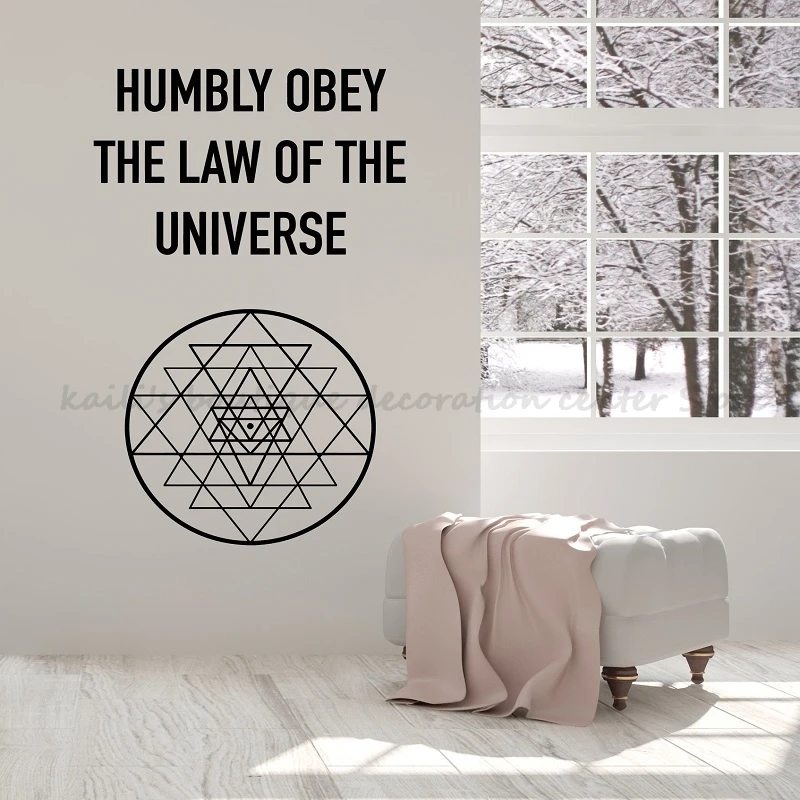 Санскрит Мандала Om Chakra Zen Релаксация виниловая наклейка на стену украшение для