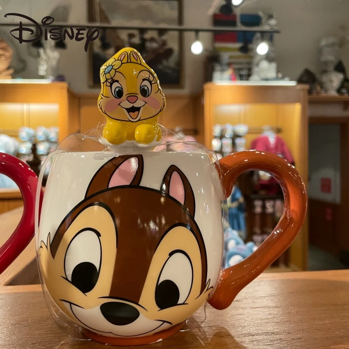 

Керамическая чашка Disney, кружки с ложкой и Дональдом Даком, Микки, белкой, Кики, вместительные водные кружки для пар