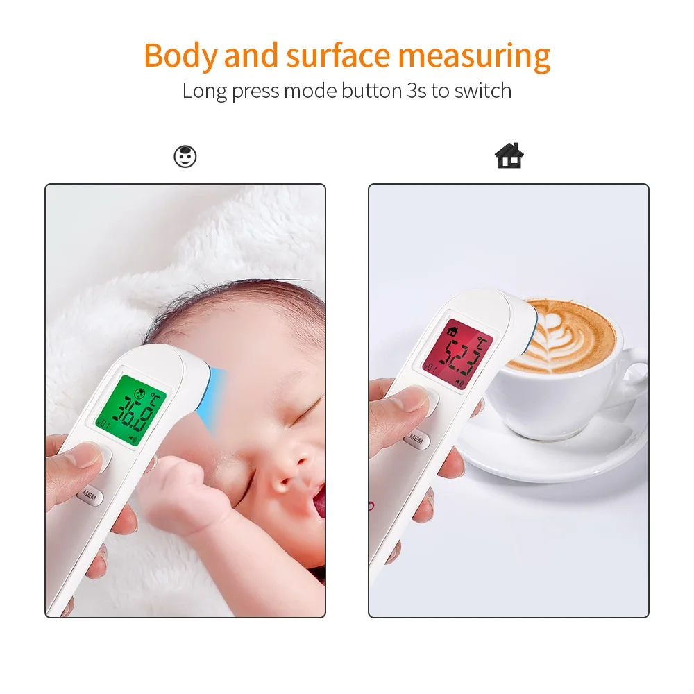 Термометр для Тела Медицинский портативный цифровой инфракрасный бесконтактный