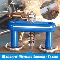 double head magnetic welding support clamp stability strongly fixed grounding head with iron absorption stone dropshipping