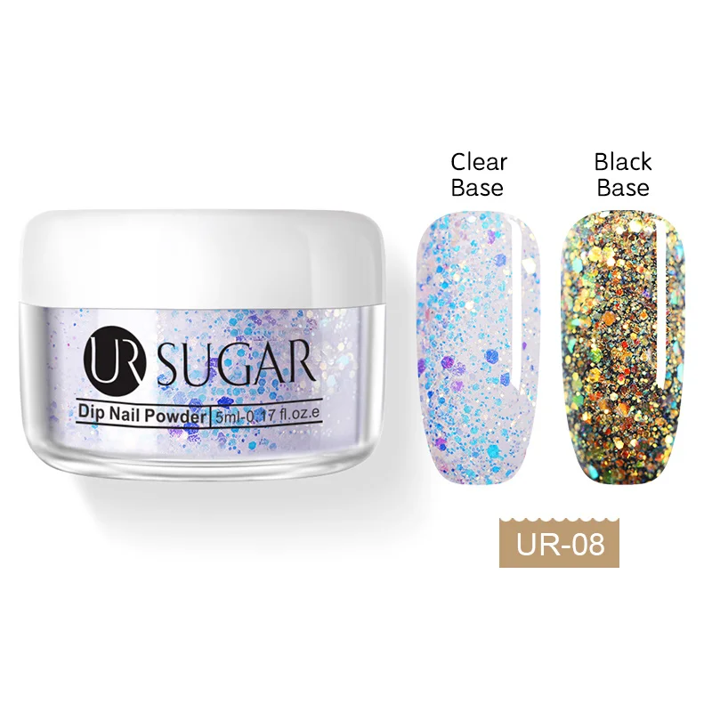 5ml Ur Sugar 5/30 мл Хамелеон погружения порошки без лампы для лечения голографический Блестящий градиент вышит французский естественной сухости ногтей маникюр - Цвет: 5ml