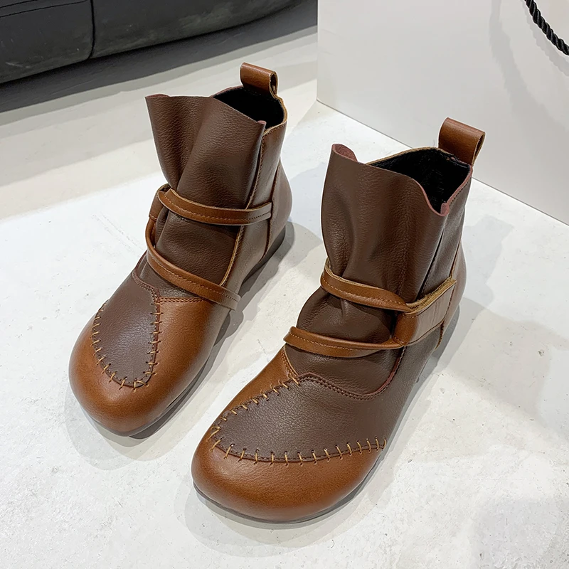 

Женские зимние ботинки на низком каблуке, Размеры 35-41