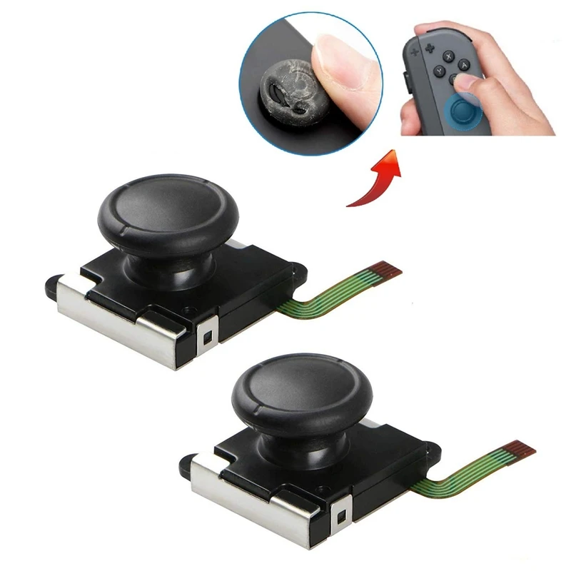 

2-Pack 3D Analog Joystick Joycon Analog Stick For Switch Joystick Replacement Joy Con Controller Thumb Stick Replace (2-Pack)
