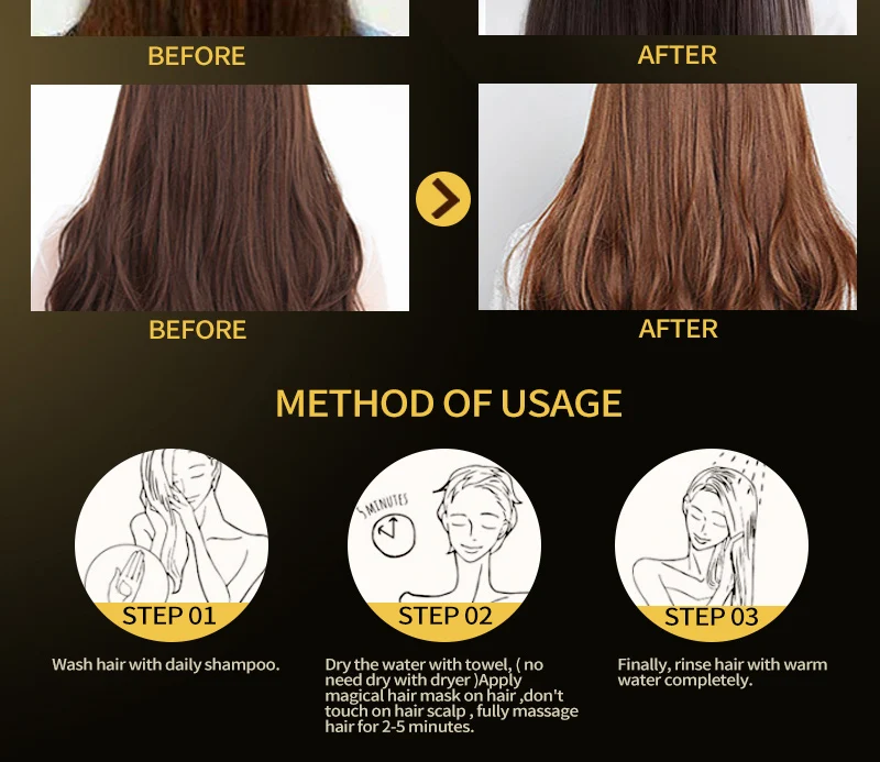 HAIRINQUE волшебная маска для волос увлажняющая питательная 5 секунд восстановление мягких волос поврежденные Reapir кератин Уход за волосами и кожей головы