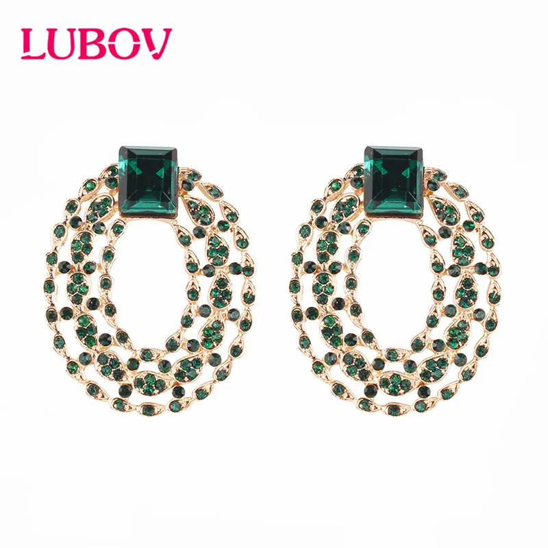 Женские Геометрические серьги гвоздики разноцветный хрусталь в европейском и