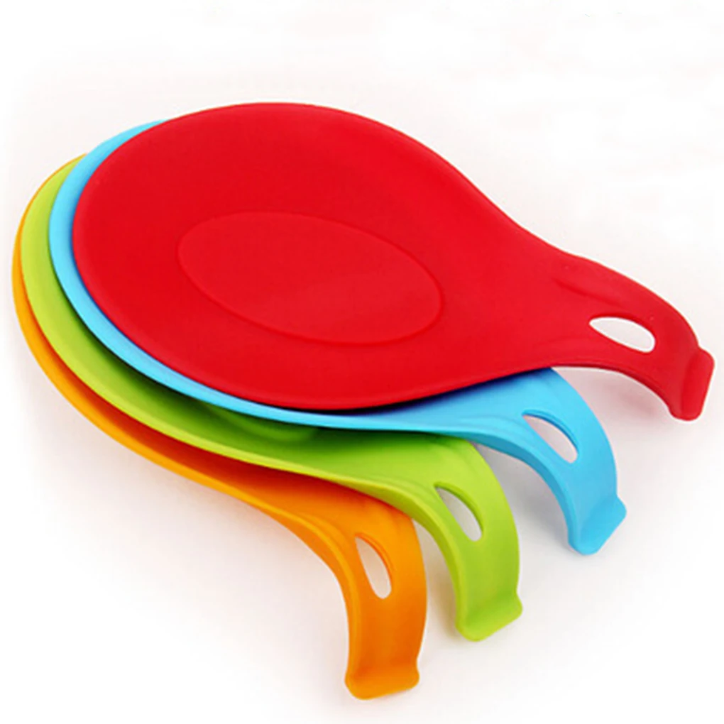 

Multipurpose Silicone Spoon Rest Pad Food Grade Silica Gel Spoon Put Mat Device