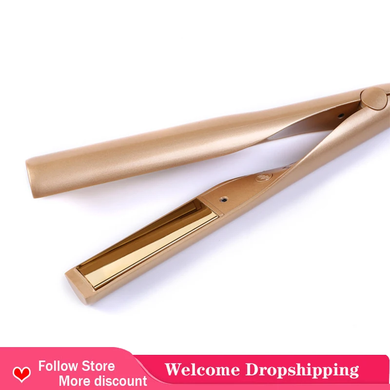 

Pro Hair Straightening Flat Iron Professional Salon Model Hair Straightener Heat Protection 2 In 1 New Beauty Tools