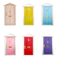 112 scale dollhouse miniature wood fairy door knocker doorplate lock key hardware accessories