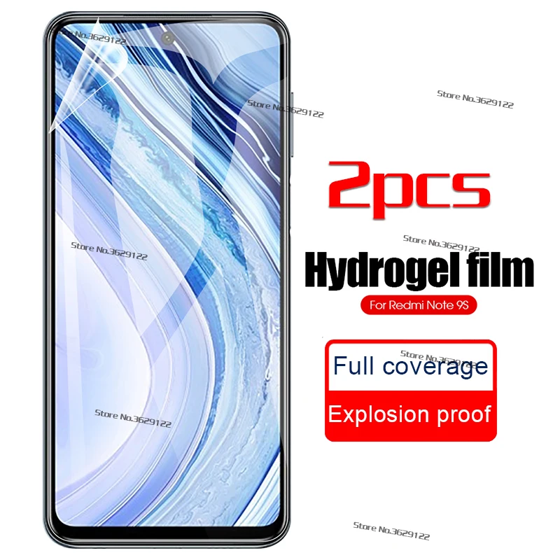 Гидрогелевая пленка 9D для XiaoMi Redmi Note 9 9S 9Pro защитная на весь экран Pro Max noot note pro 2 шт. |