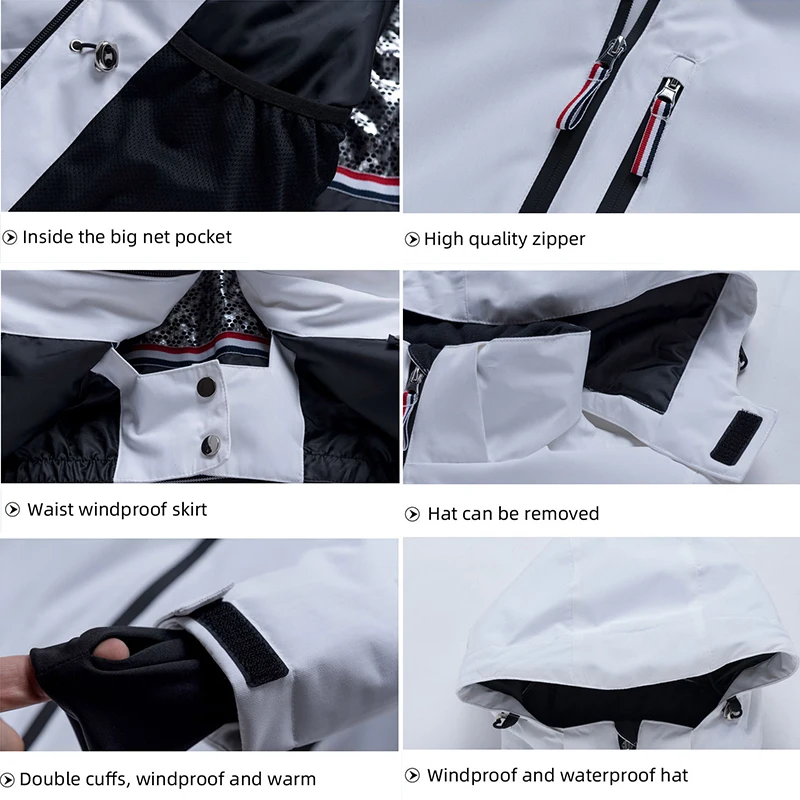 Новый лыжный костюм женский ветрозащитный водонепроницаемый дышащий Теплый