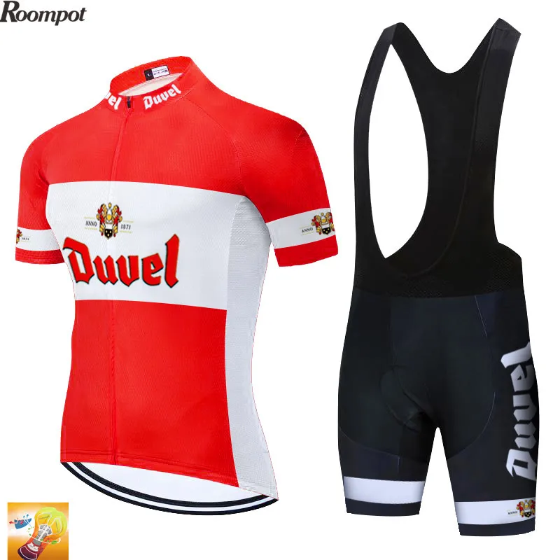 2020 команда Duvel Red PRO Велоспорт Джерси 20D гелевые велосипедные шорты Костюм MTB Ropa