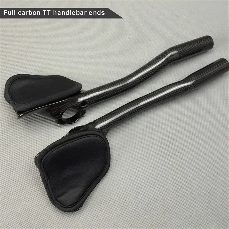 Бесплатная доставка Полный углеродного волокна TT руль для шоссейного велосипеда