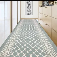 Noslip Stair Rug Carpet Nordic Grey Runner Rug Hallway Long Corridor Carpet 120X300cm Living Room Home Entrance Door Mat Custom