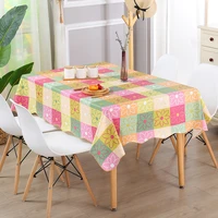 peva table cloth waterproof rectangular square garden table cover with wavy edge home decorative plaid tablecloth party supplies