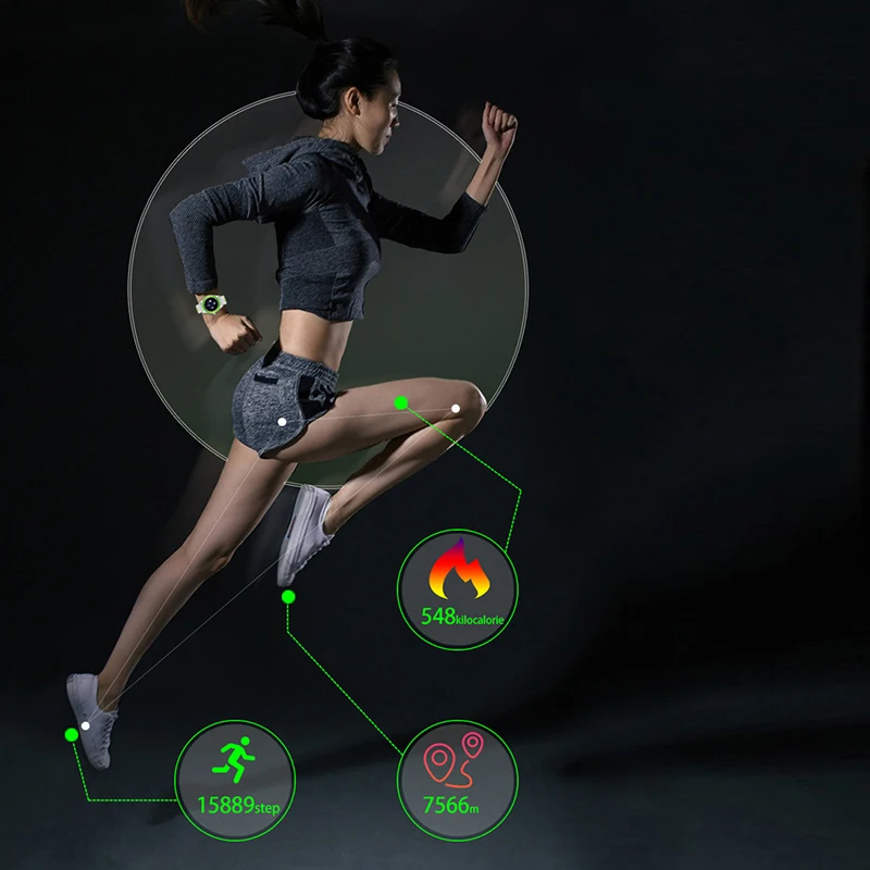 Смарт часы GEJIAN с контролем сердечного ритма и артериального давления фитнес