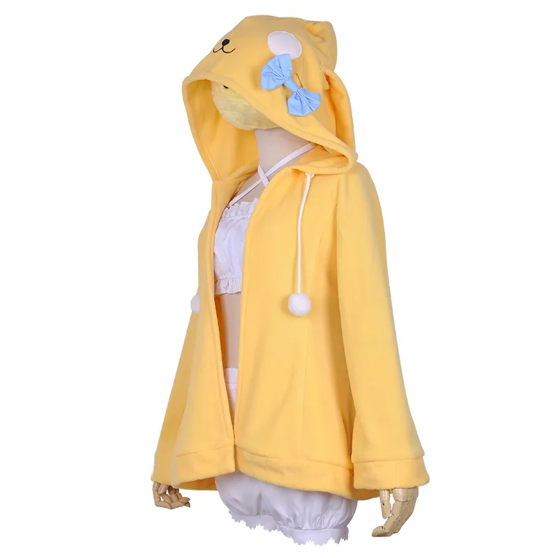 Азур Лейн Эйн Узуки пижамы косплей милый желтый костюм ночная рубашка с шапкой