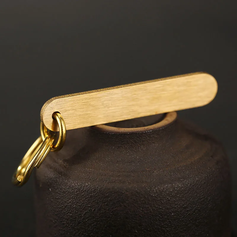 Медная бирка ручной работы с защитой от потери лазерная гравировка Длинные