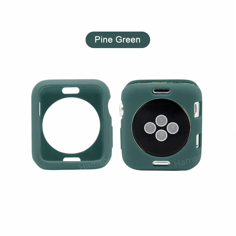 Мягкий силиконовый чехол для Apple Watch 3 2 1 42 мм 38 защитный iWatch 4 5 6 SE 44 40 бампер часов |